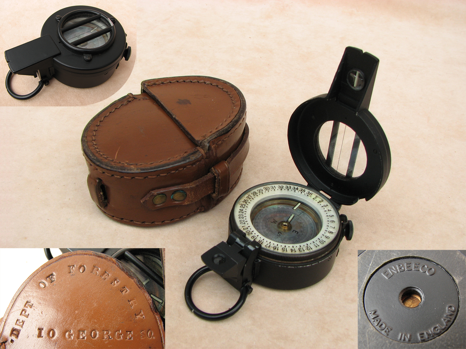 M73 specification prismatic compass by Enbeeco